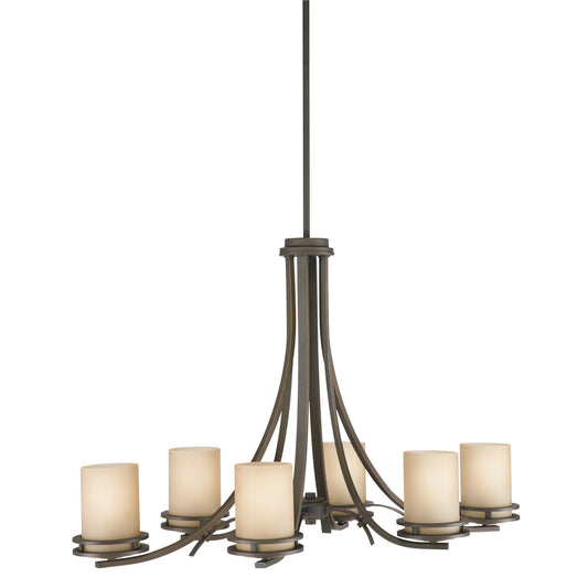 Hendrik Six Light Chandelier in Olde Bronze