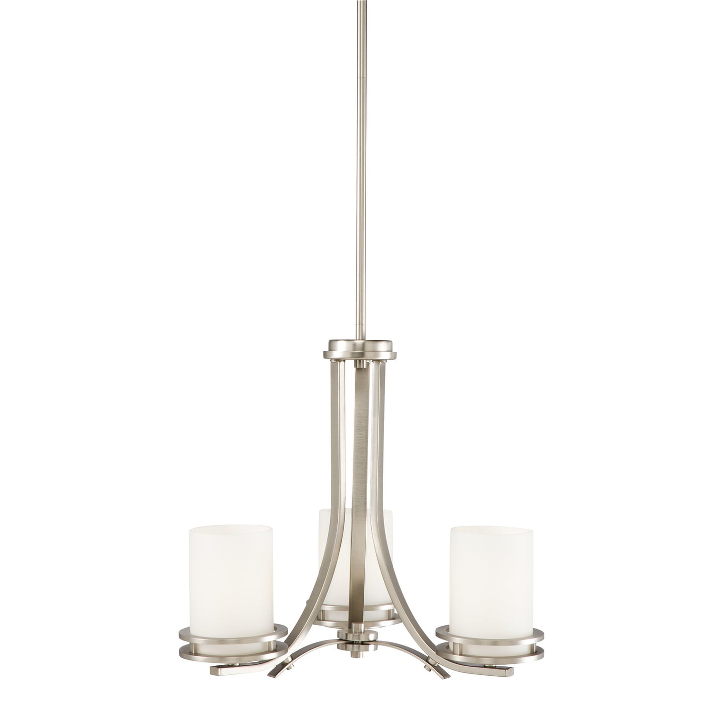 Hendrik Three Light Chandelier in Brushed Nickel
