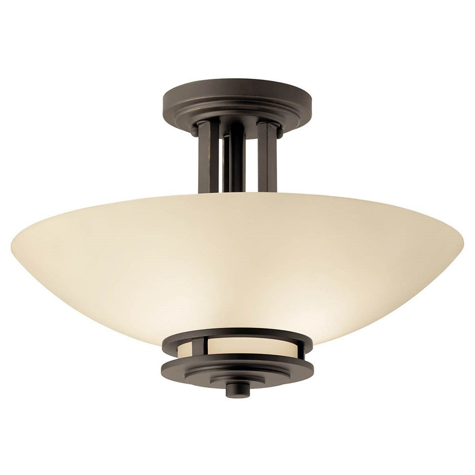 Hendrik Two Light Semi Flush Mount in Olde Bronze