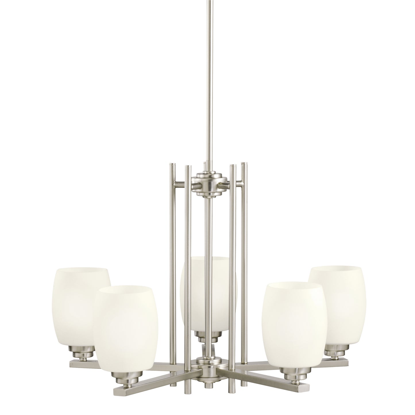 Eileen Five Light Chandelier in Brushed Nickel