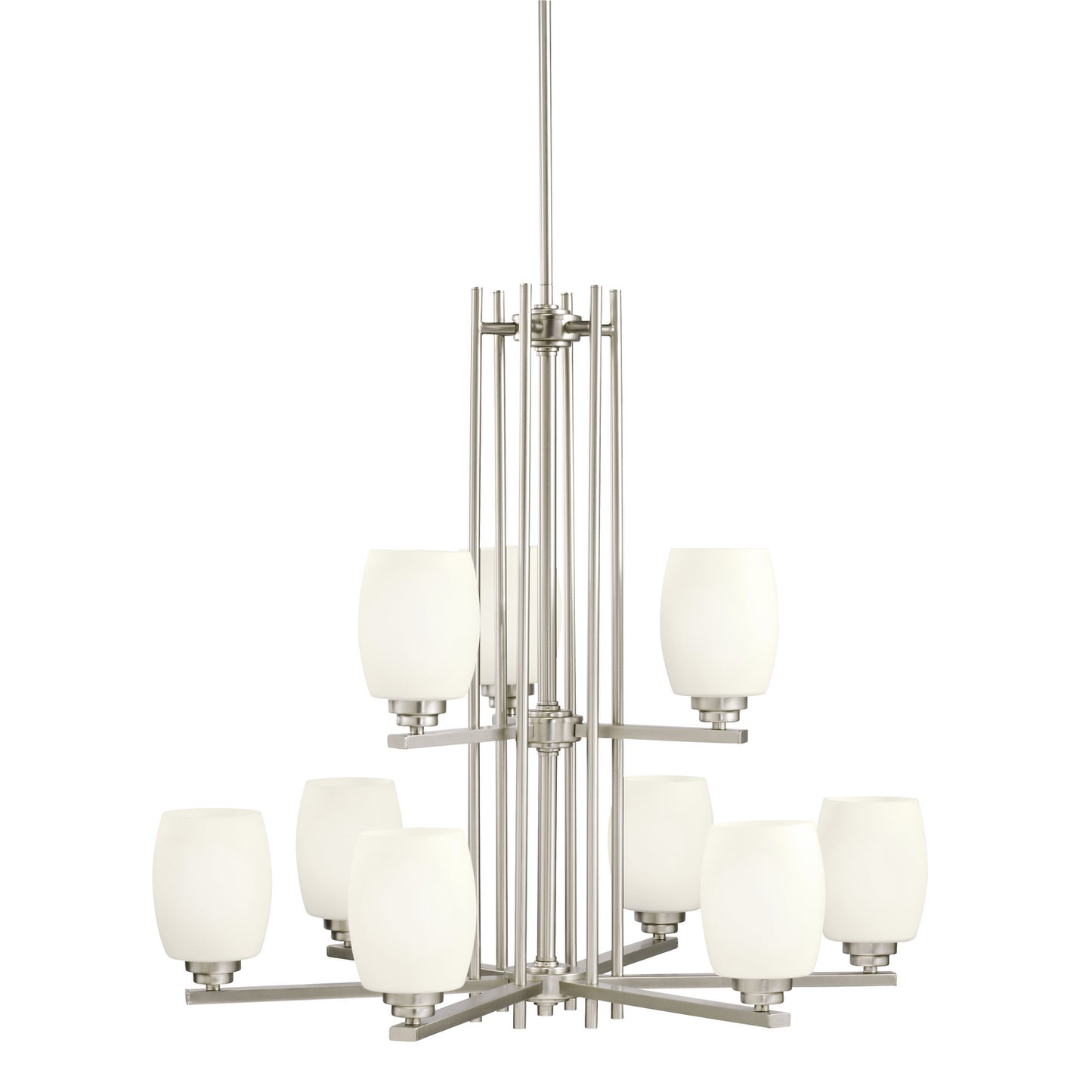 Eileen Nine Light Chandelier in Brushed Nickel