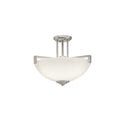 Eileen Three Light Pendant/Semi Flush in Brushed Nickel