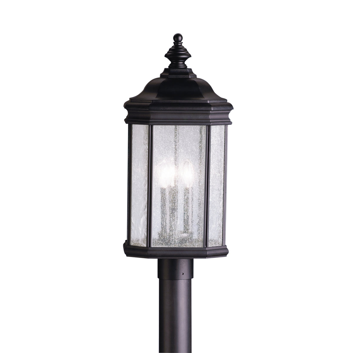 Kirkwood Three Light Outdoor Post Mount in Black