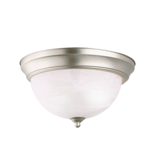 Two Light Flush Mount in Brushed Nickel