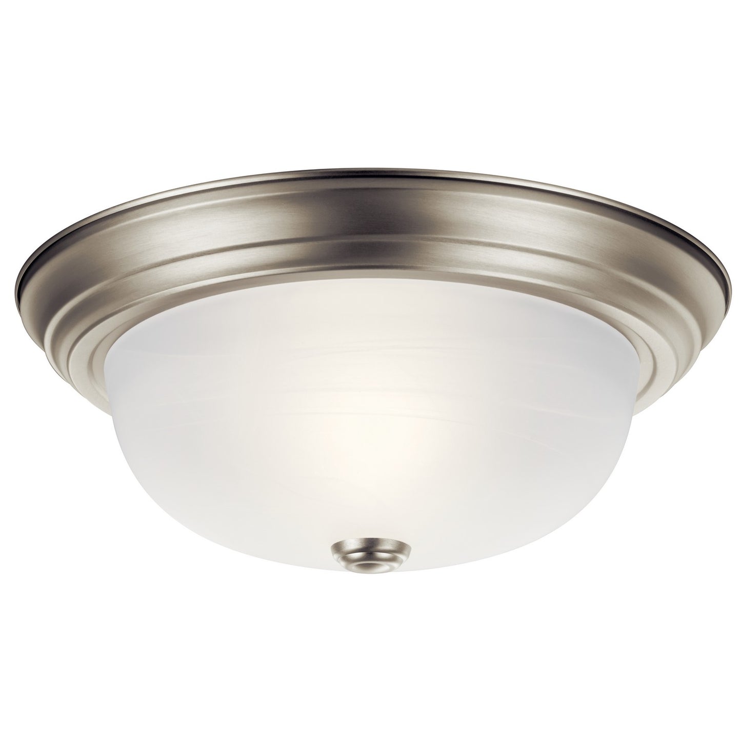 Two Light Flush Mount in Brushed Nickel