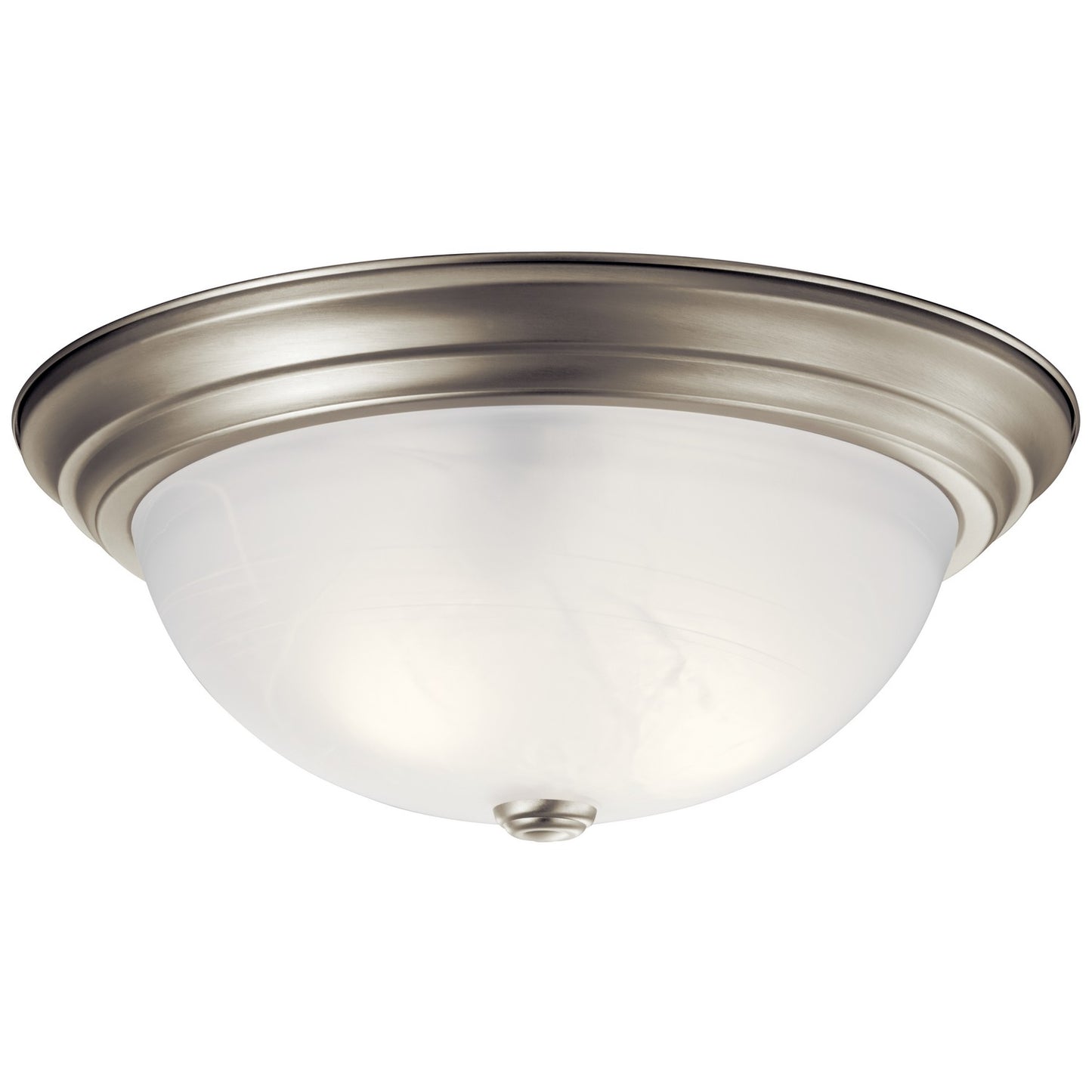 Three Light Flush Mount in Brushed Nickel