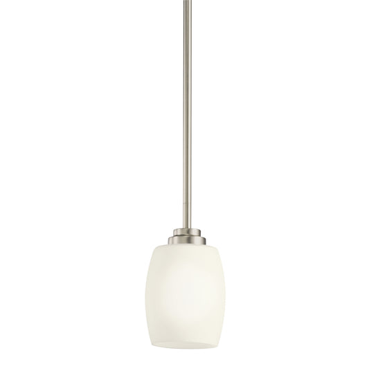 Eileen One Light Mini Pendant in Brushed Nickel