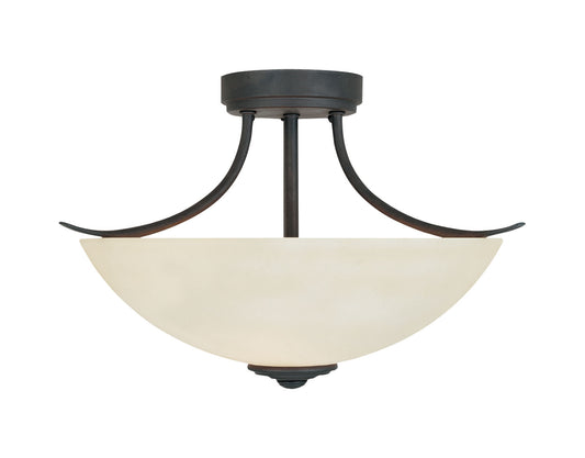 Montego Two Light Semi Flush Mount in Oil Rubbed Bronze