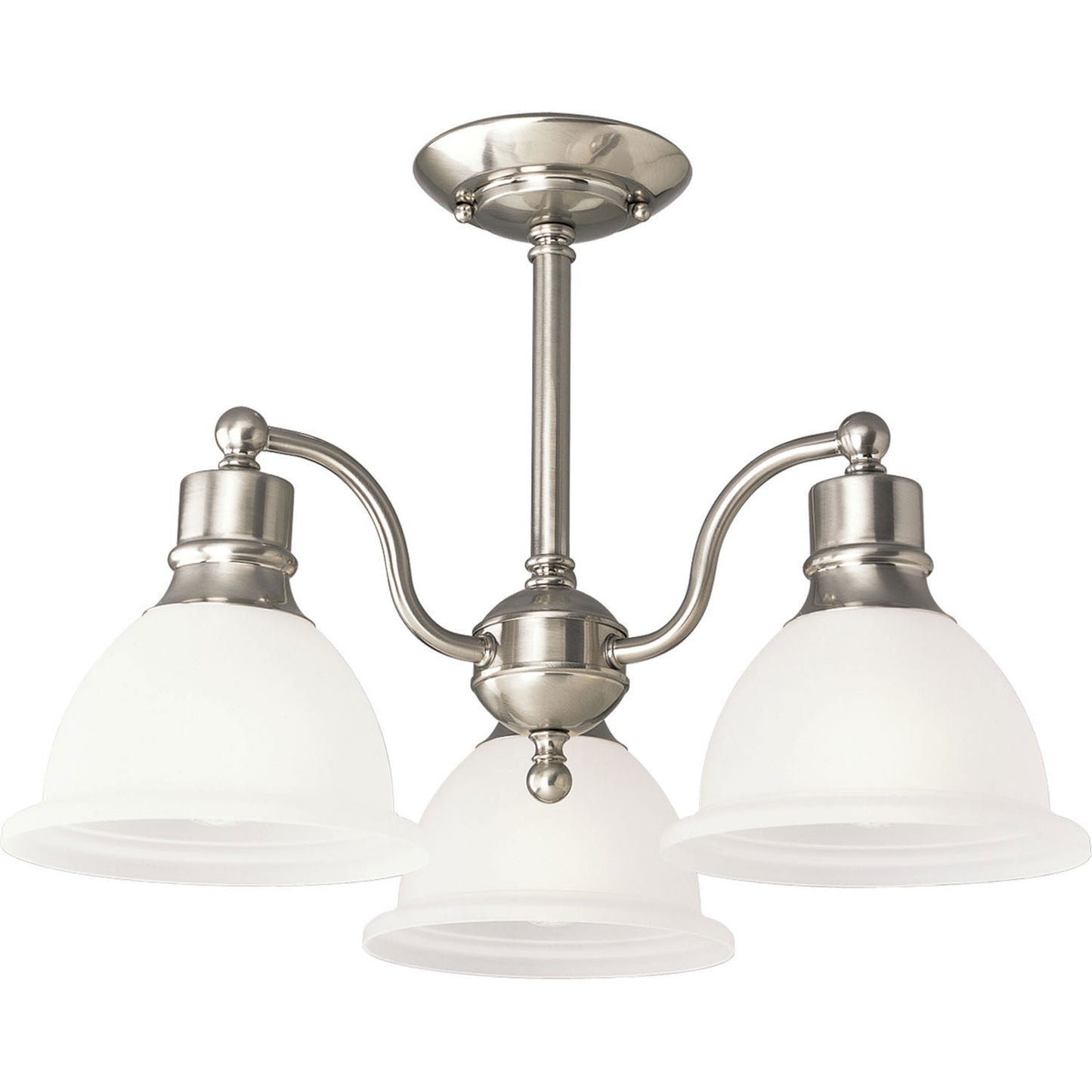 Madison Three Light Flush Mount in Brushed Nickel
