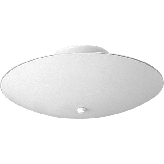Round Glass Three Light Flush Mount in White