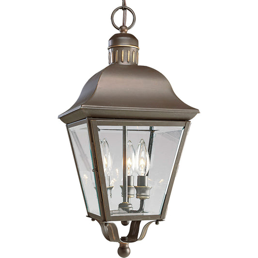 Andover Three Light Hanging Lantern in Antique Bronze