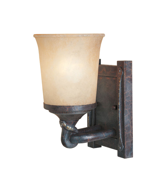 Austin One Light Wall Sconce in Weathered Saddle