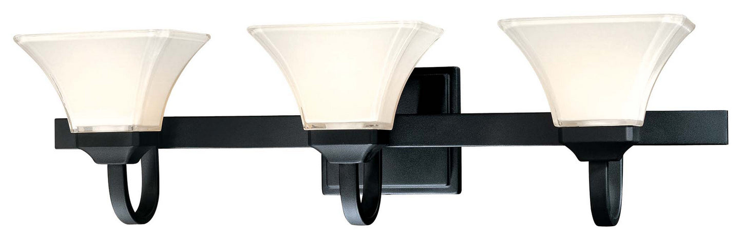 Agilis Three Light Bath in Black