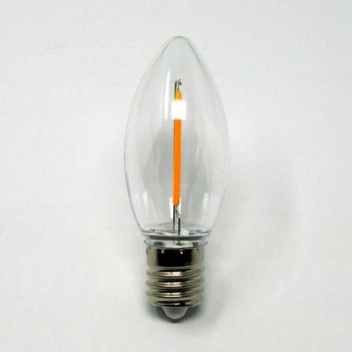 Sival LED Filament C9 Bulb, Plastic, 0.6W, Intermediate (E17) Base, shatter-resistant, 2300K, 500-Pack