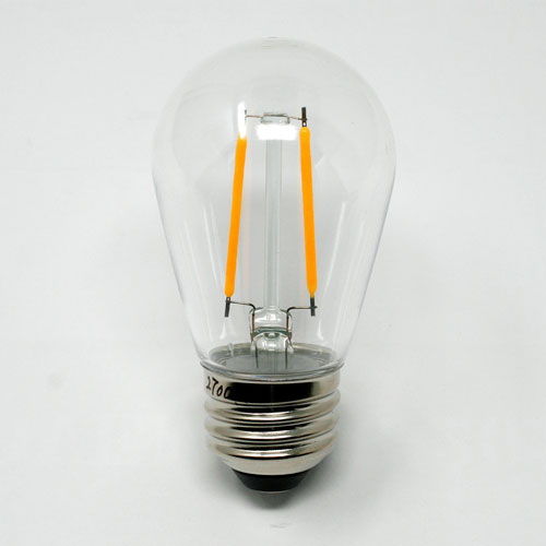 Sival LED Filament S14 Party Sign Bulb, 2W, Clear, Plastic (shatter-resistant) - (Medium Base/E27), 2700K, 250-Pack