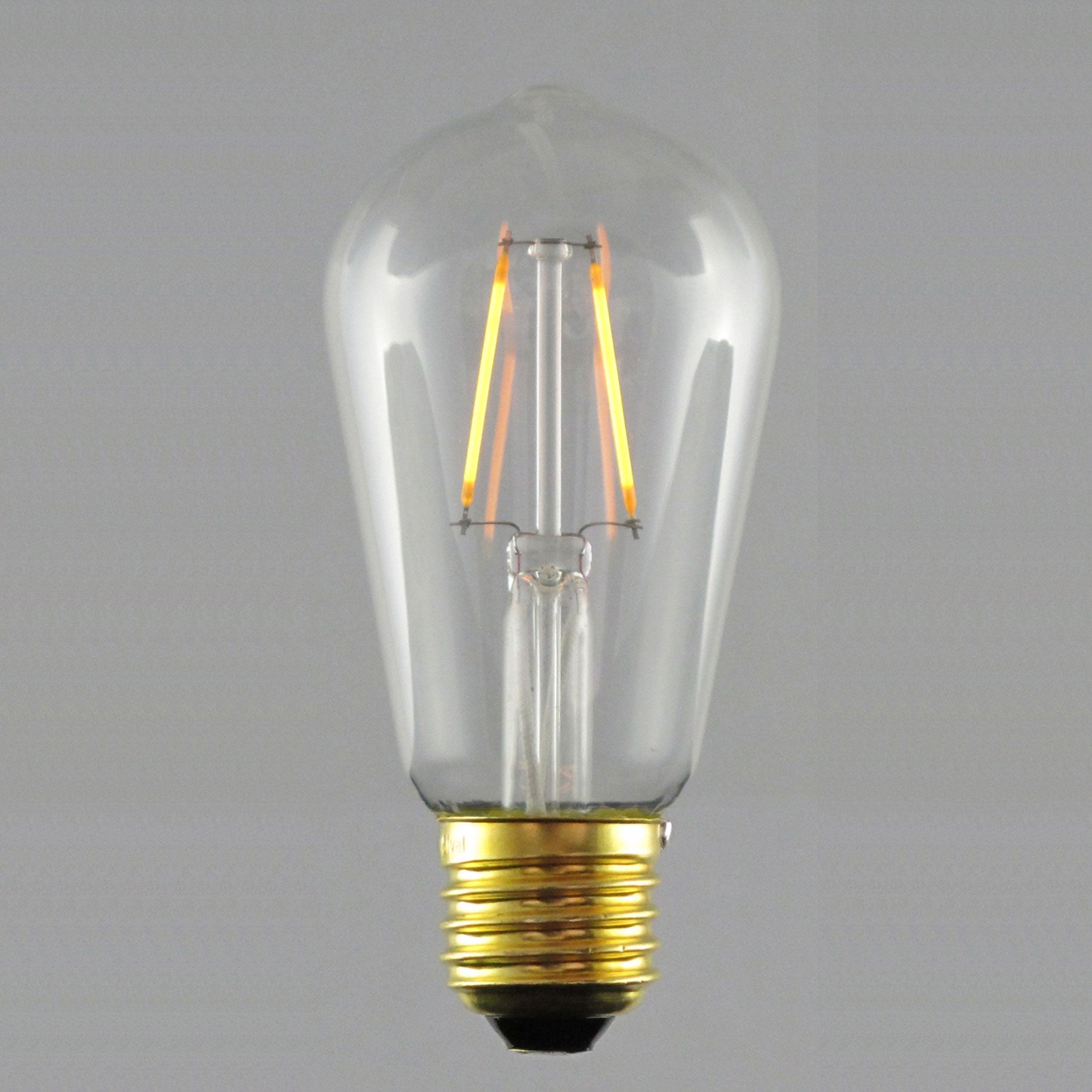 Sival LED Filament ST18 Antique Edison Bulb, 2W, Clear - (Medium Base/E27), 25-Pack