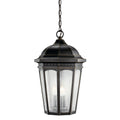 Courtyard Three Light Outdoor Pendant in Rubbed Bronze