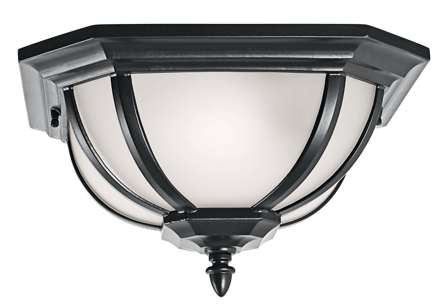 Salisbury Two Light Outdoor Ceiling Mount in Black