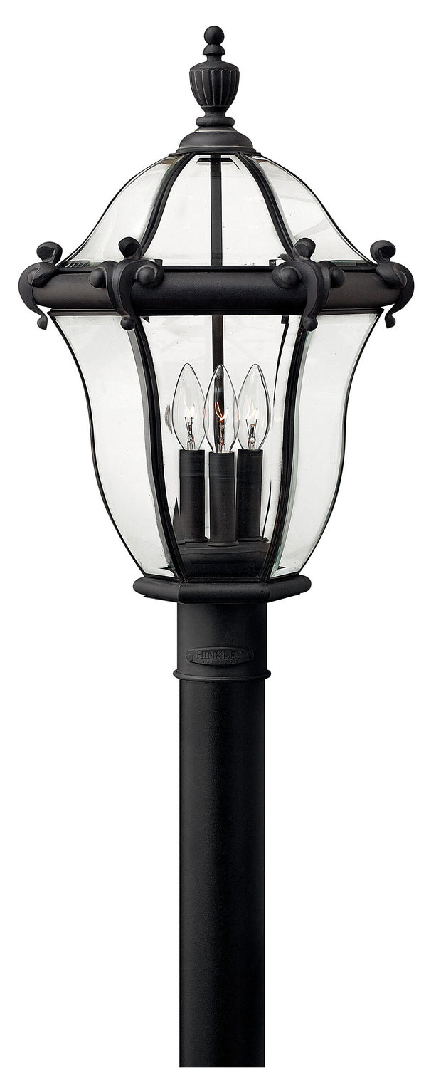 San Clemente LED Post Top or Pier Mount Lantern in Museum Black