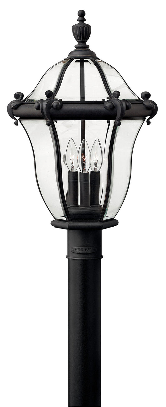 San Clemente LED Post Top or Pier Mount Lantern in Museum Black