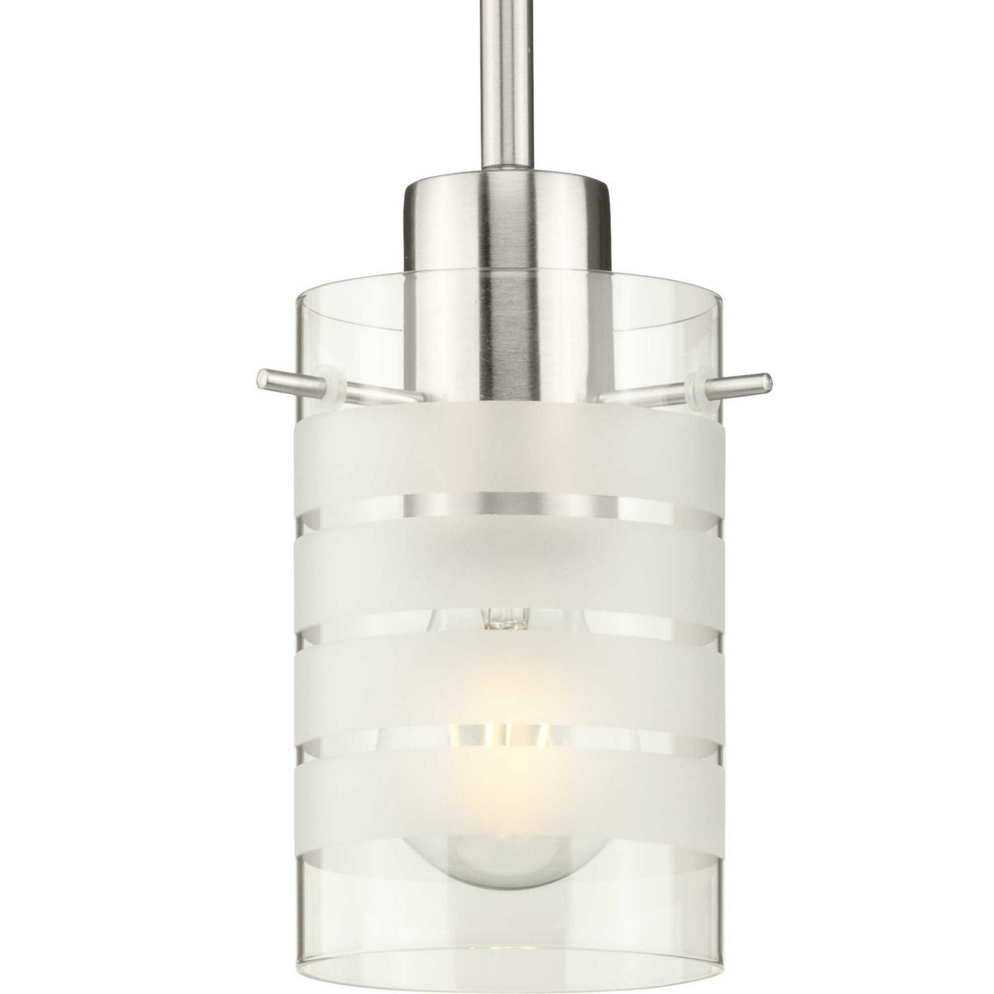 Glass Pendants One Light Pendant in Brushed Nickel