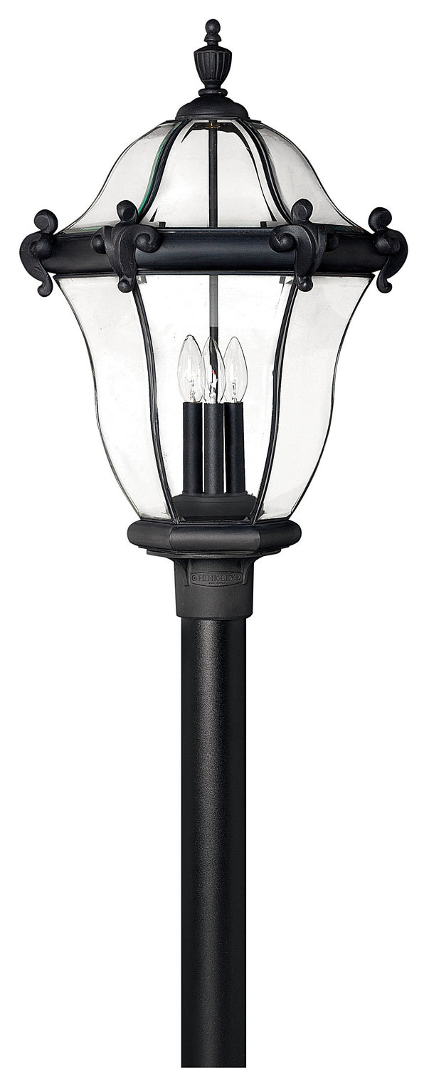 San Clemente LED Post Top or Pier Mount Lantern in Museum Black
