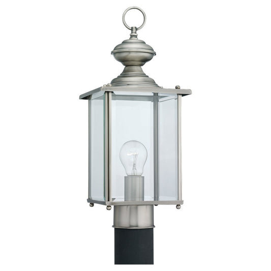 Jamestowne One Light Outdoor Post Lantern in Antique Brushed Nickel