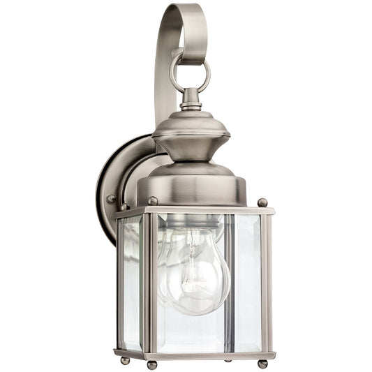 Jamestowne One Light Outdoor Wall Lantern in Antique Brushed Nickel