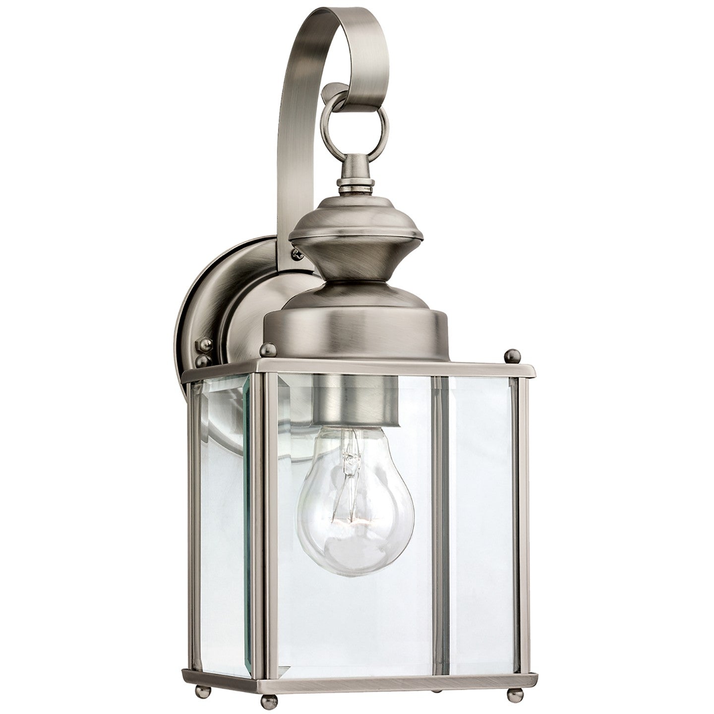 Jamestowne One Light Outdoor Wall Lantern in Antique Brushed Nickel