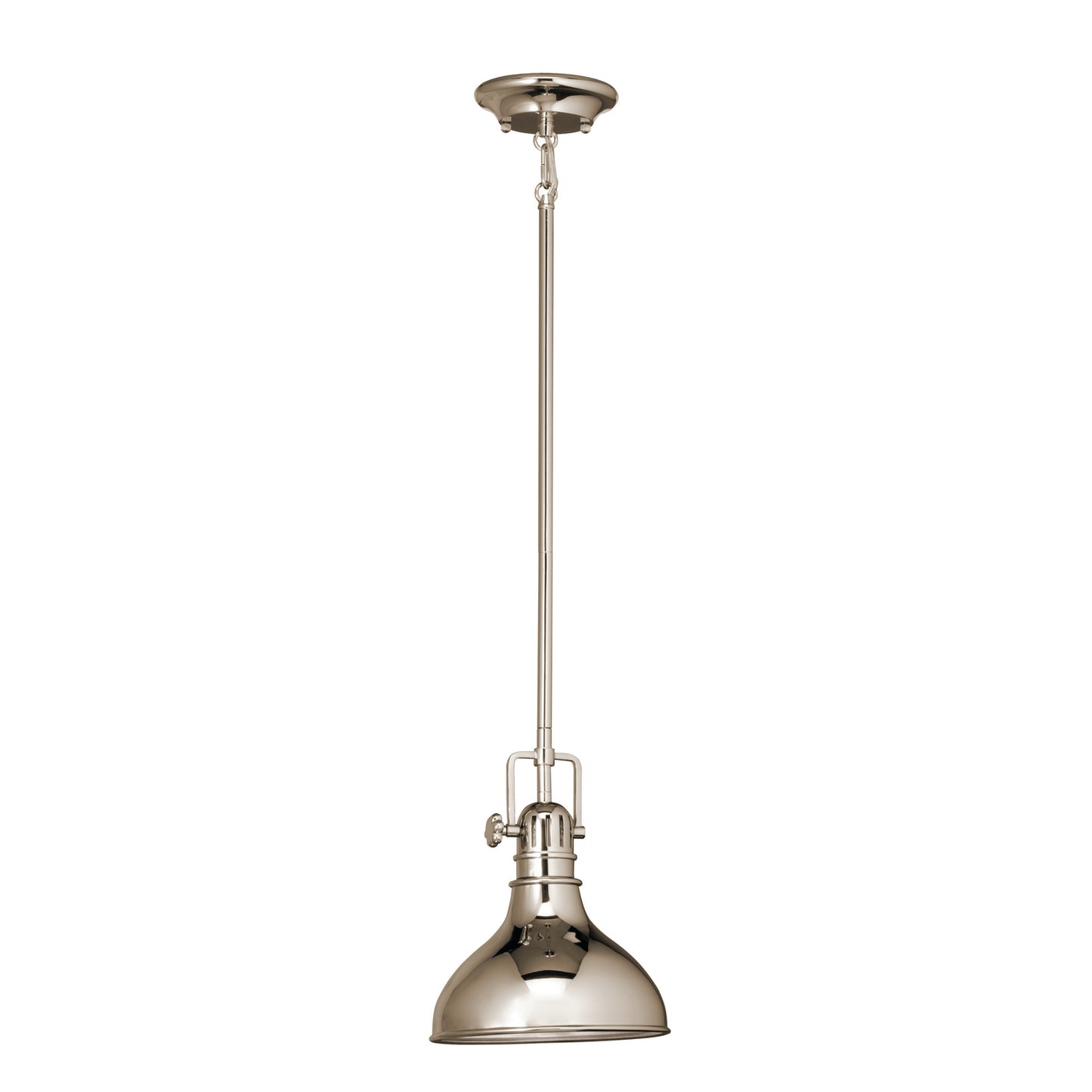 Hatteras Bay One Light Mini Pendant in Polished Nickel