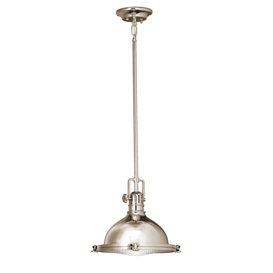 Hatteras Bay One Light Pendant in Polished Nickel