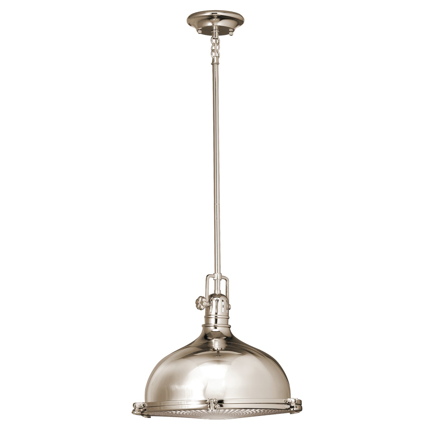 Hatteras Bay One Light Pendant in Polished Nickel