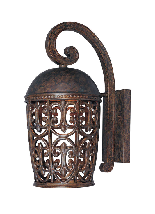 Amherst One Light Wall Lantern in Burnt Umber