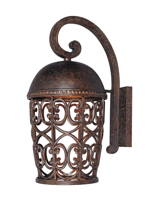 Amherst One Light Wall Lantern in Burnt Umber