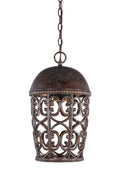 Amherst One Light Hanging Lantern in Burnt Umber