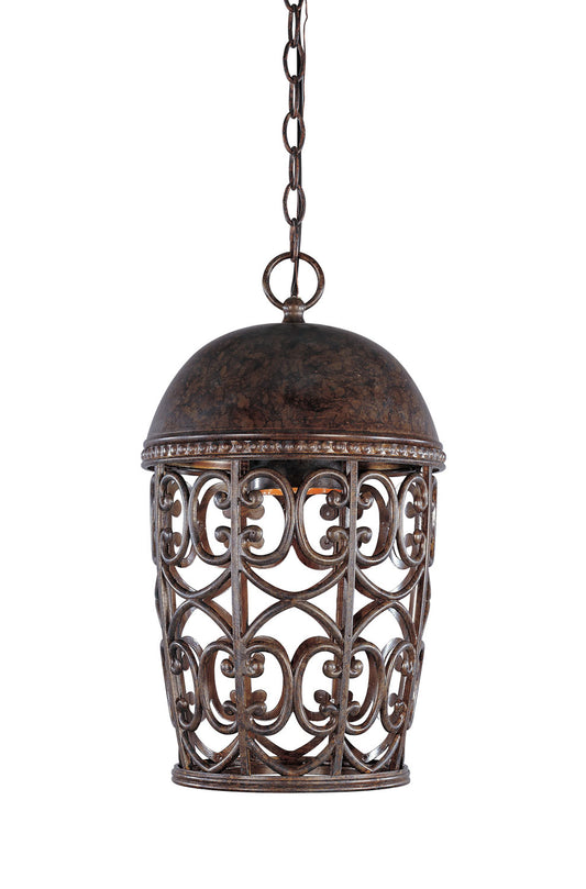 Amherst One Light Hanging Lantern in Burnt Umber