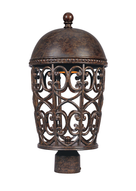 Amherst One Light Post Lantern in Burnt Umber