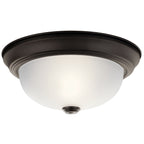 Two Light Flush Mount in Olde Bronze