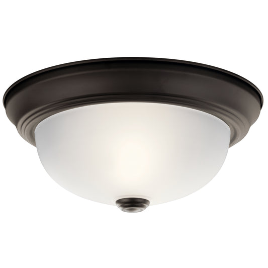Two Light Flush Mount in Olde Bronze