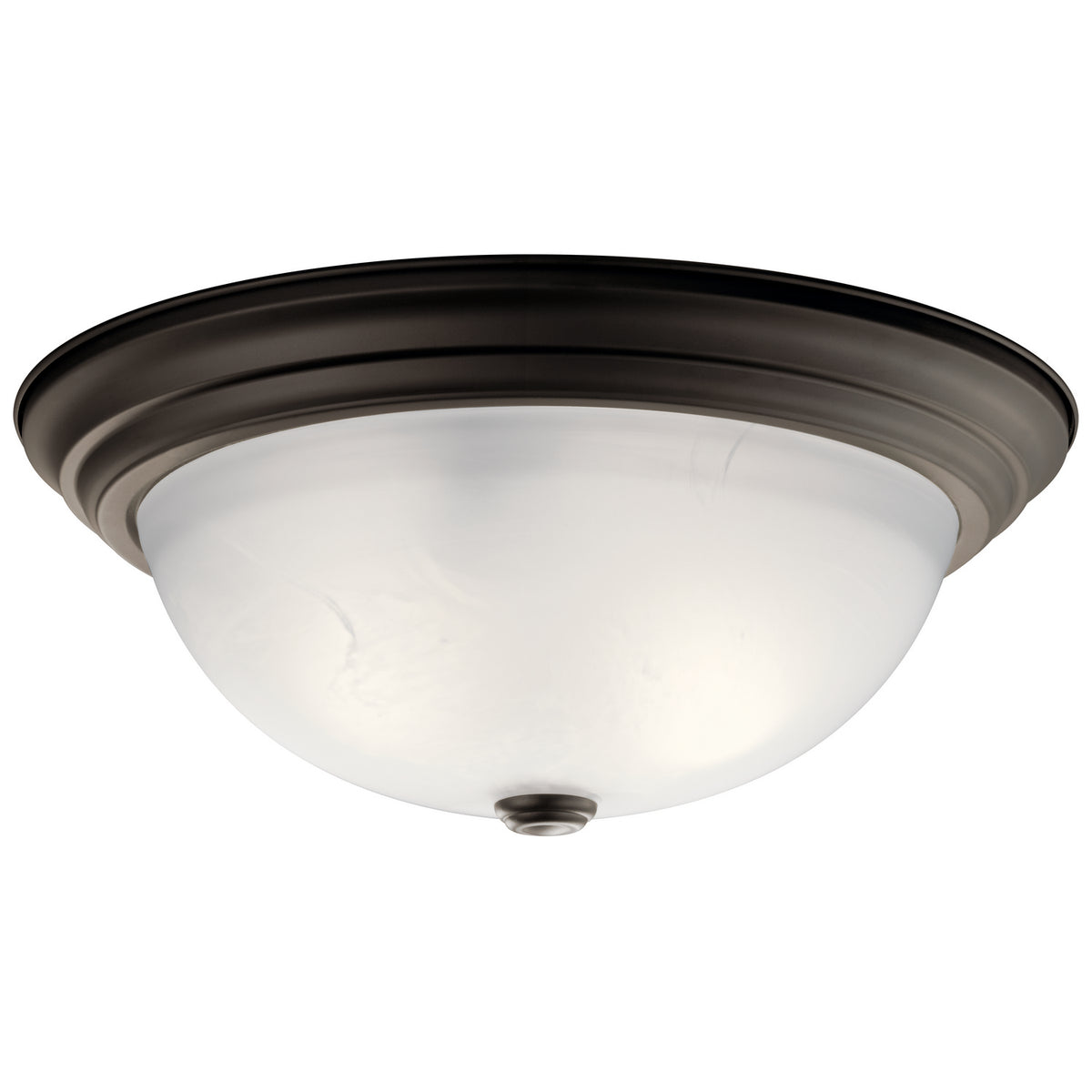 Three Light Flush Mount in Olde Bronze