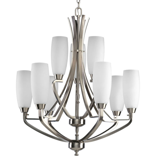 Wisten Nine Light Chandelier in Brushed Nickel