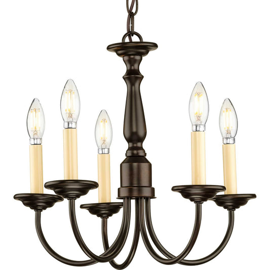 Five Light Five Light Chandelier in Antique Bronze