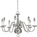 Progress Lighting - P4357-09 - Eight Light Chandelier - Americana - Brushed Nickel
