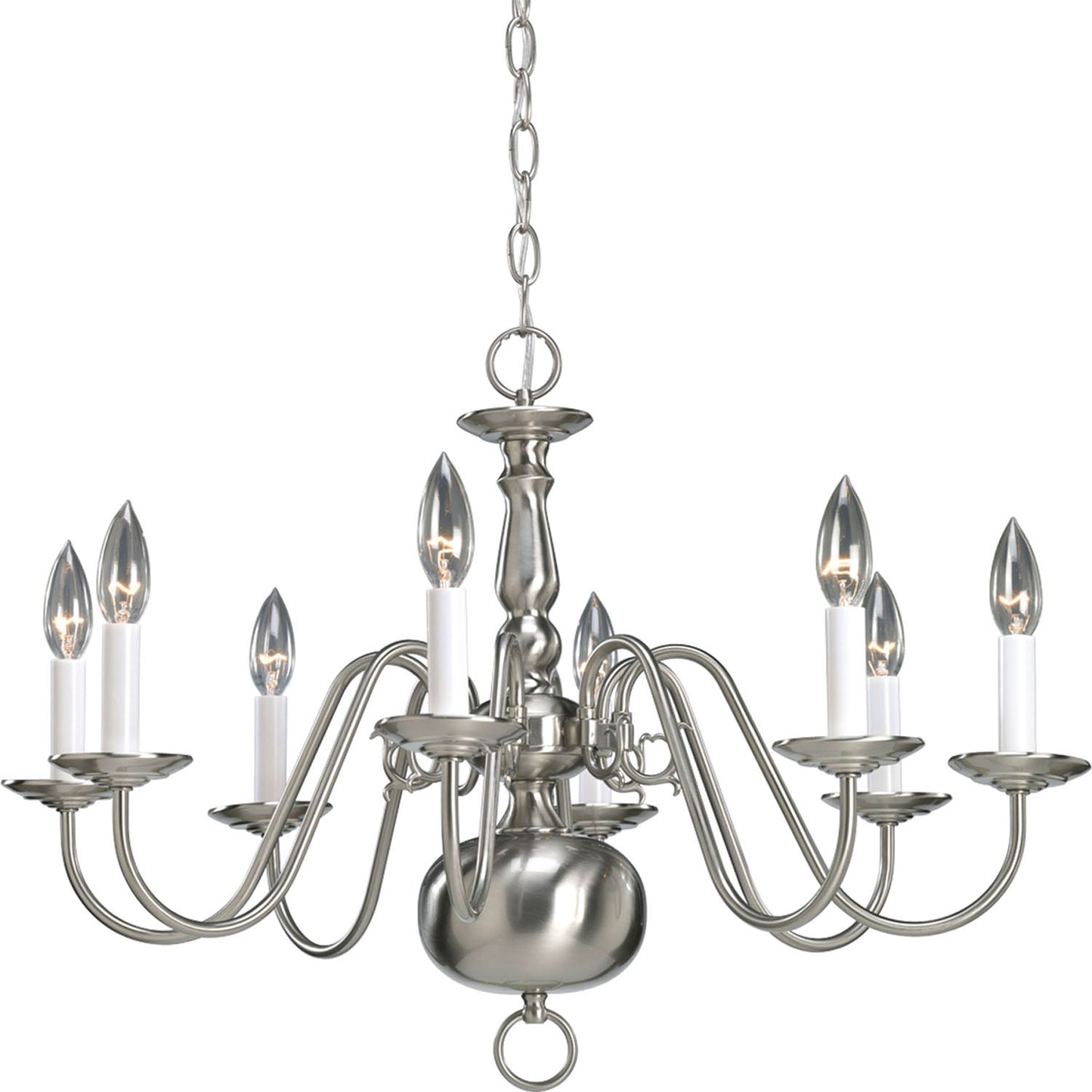Progress Lighting - P4357-09 - Eight Light Chandelier - Americana - Brushed Nickel