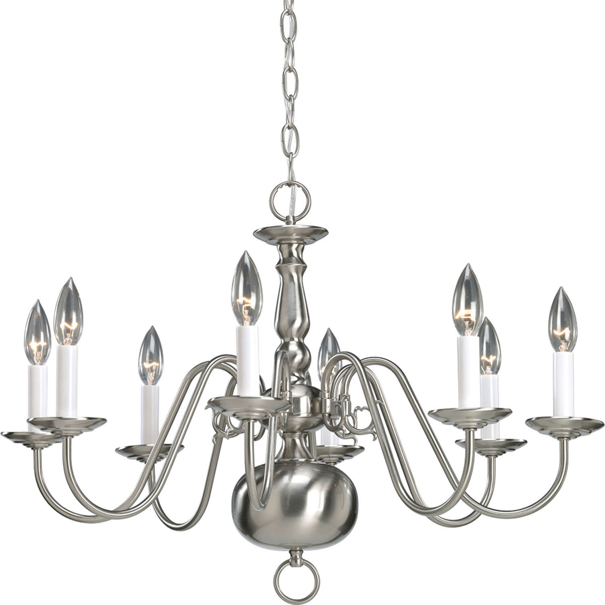Progress Lighting - P4357-09 - Eight Light Chandelier - Americana - Brushed Nickel