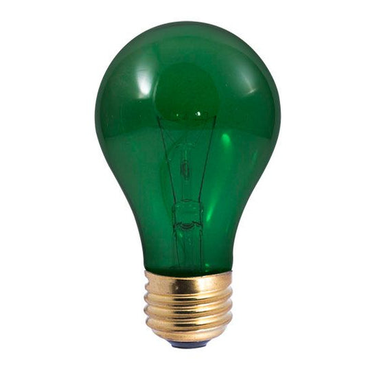 25W A19 PARTY BULB TRANSPARENT GREEN E26 120V