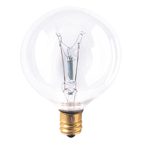 25W G16 GLOBE CLEAR E12 120V