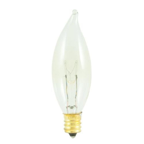 25W CA8 25mm Flame Clear E12 Candelabra 130V 403125 25CFC/25