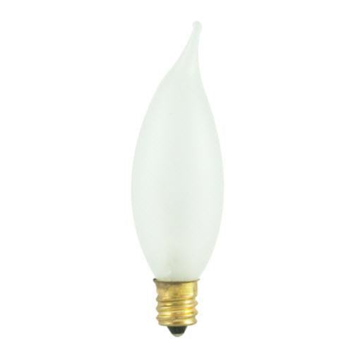 25W CA8 25mm Flame Frost E12 Candelabra 130V 404125 25CFF/25