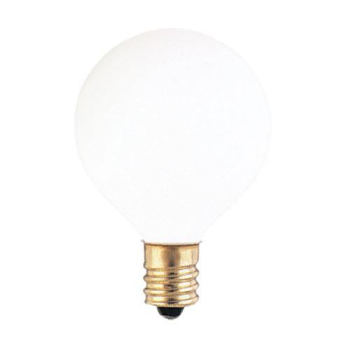 25W G12 Globe White E12 Candelabra 130V 300025 25G12WH